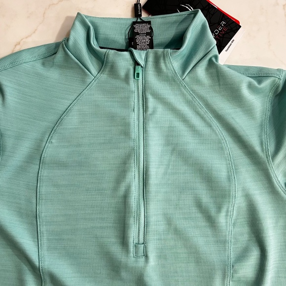 Spyder Active Women's Half Zip LS Technical Shirt - NWT - Large - Pool Blue - Picture 3 of 9